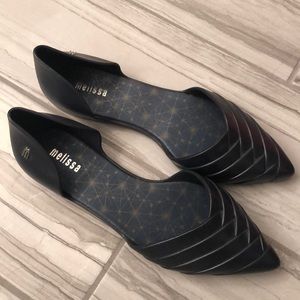 Navy Melissa Jelly flats